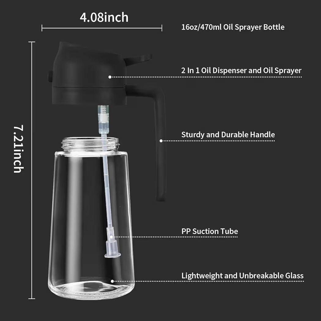 2-in-1 Oil Dispenser & Sprayer
