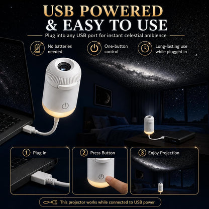 2-in-1 Galaxy Projector Night Light