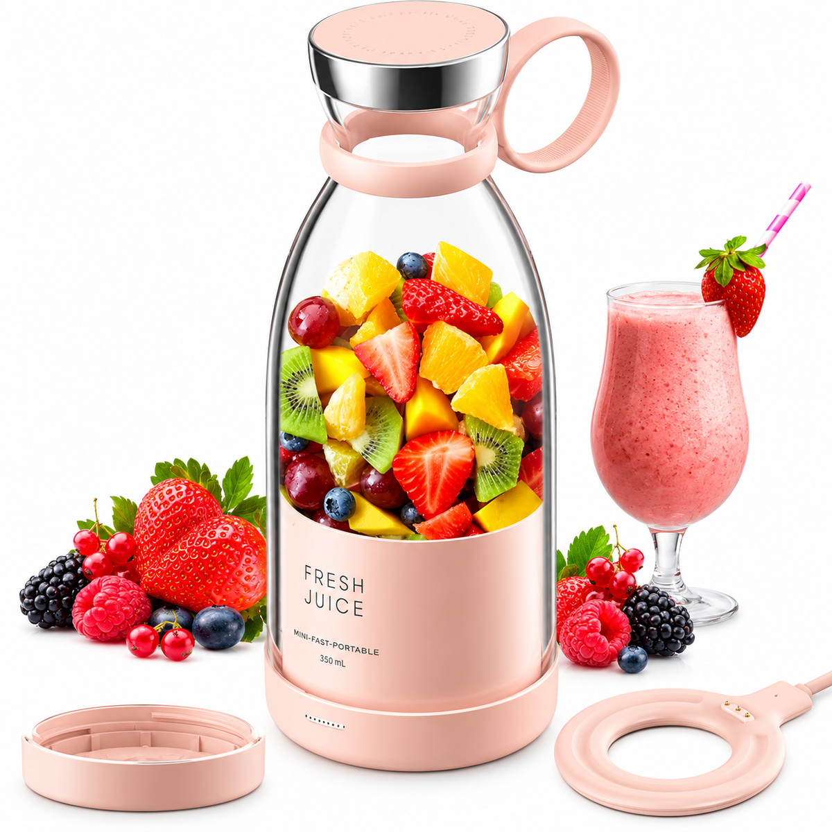 Portable USB Rechargeable Mini Blender – Personal Smoothie & Juice Maker